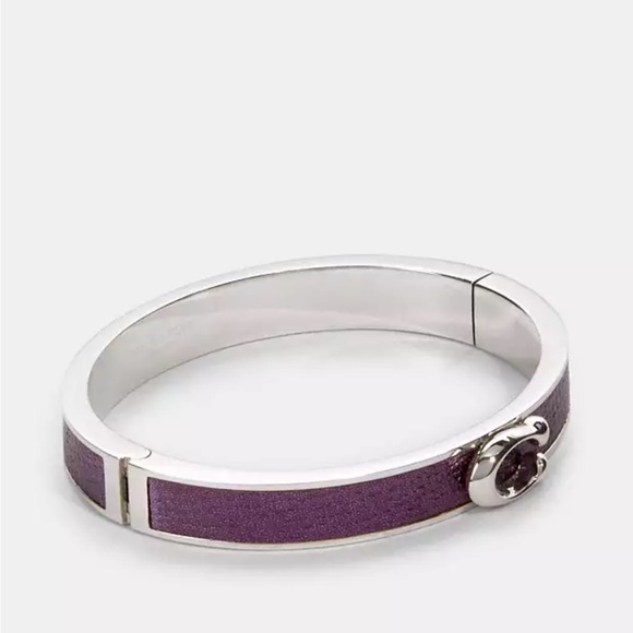 Coach Push Signature Hinged Bangle - Picture 1 of 6